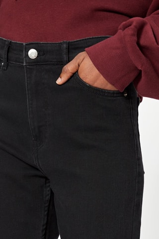 Jeans slim a vita alta - Nero