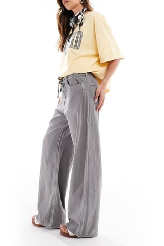Jeans wide legs - Grigio