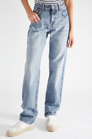 Jeans straight mid-rise - Blu