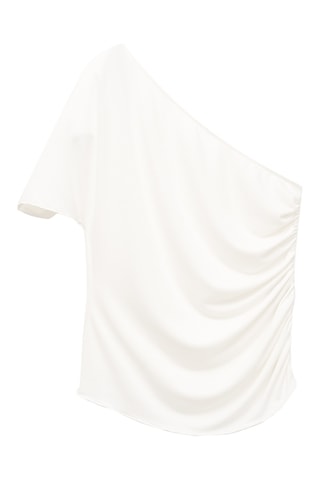 Top asimmetrico - Ecrù