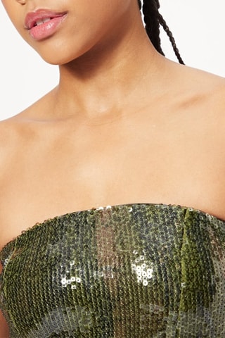 Crop top bustier - Verde scuro