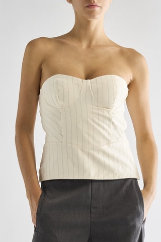 Top bustier - Ecrù