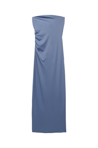 Abito bustier - Blu-grigio