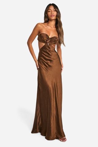 Abito bustier - Marrone 