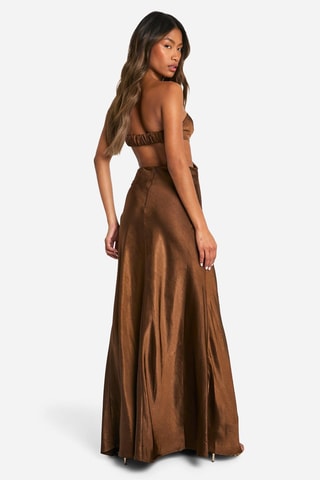 Abito bustier - Marrone 