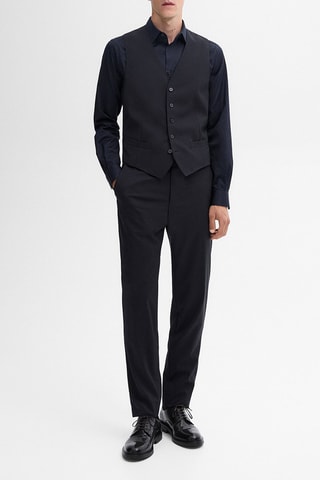Gilet da completo in lana - Navy