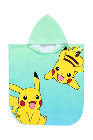 Mantellina da bagno con cappuccio Pikachu Pokémon - Turchese