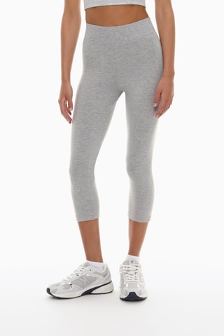 Leggings a vita alta - Grigio melange