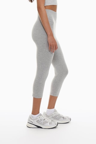 Leggings a vita alta - Grigio melange