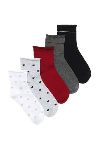 5 calze - Bianco e nero