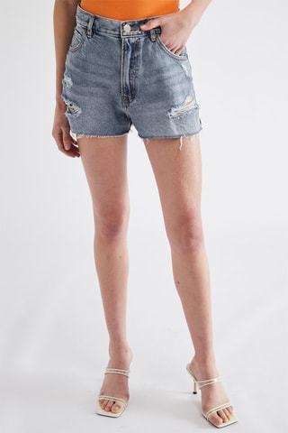 Shorts mom in jeans - Blu