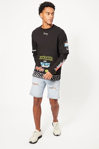 Bermuda skinny in jeans - Azzurro