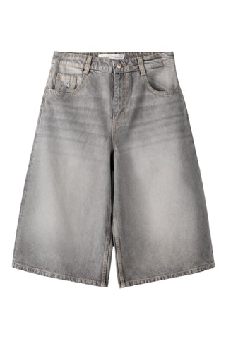 Bermuda in jeans relaxed - Grigio