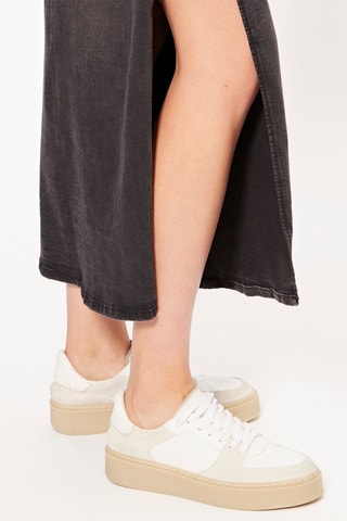 Gonna midi in jeans - Nero