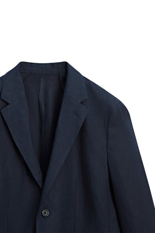 Blazer in lino - Navy