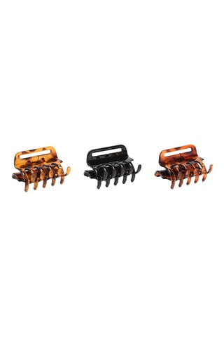 3 mollette per capelli - Marrone e nero