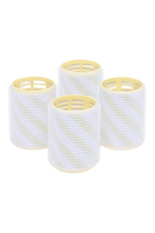 4 bigodini - Bianco e giallo