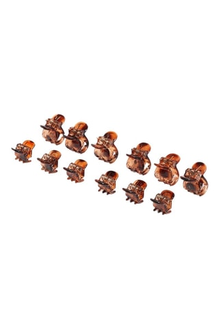 12 mollette per capelli - Marrone
