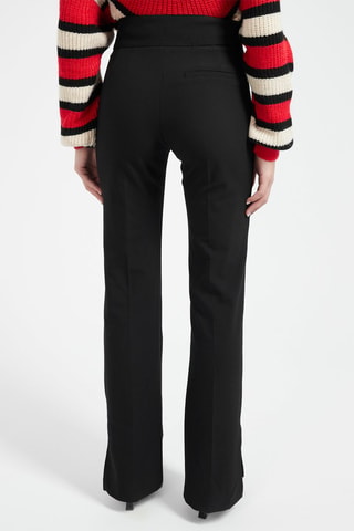 Pantaloni bootcut a vita alta - Nero