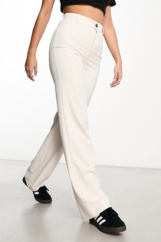 Pantaloni a vita alta - Beige