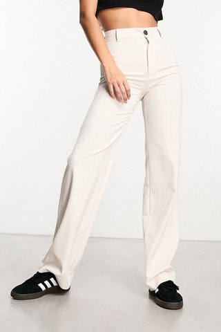 Pantaloni a vita alta - Beige