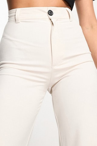 Pantaloni a vita alta - Beige