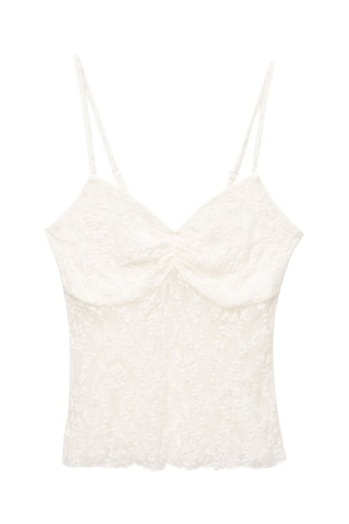 Top in pizzo - Bianco