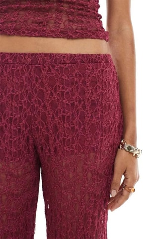 Pantaloni casual in pizzo - Bordeaux