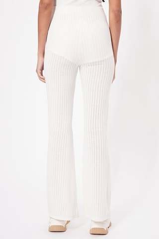 Pantaloni flare a vita alta - Ecrù