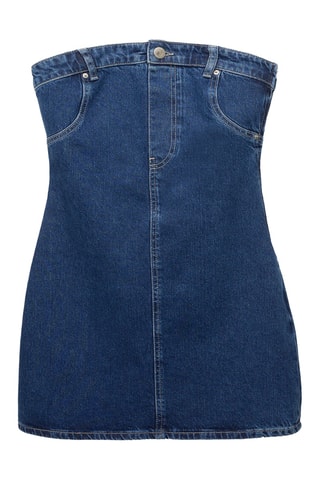 Abito bustier in jeans - Blu