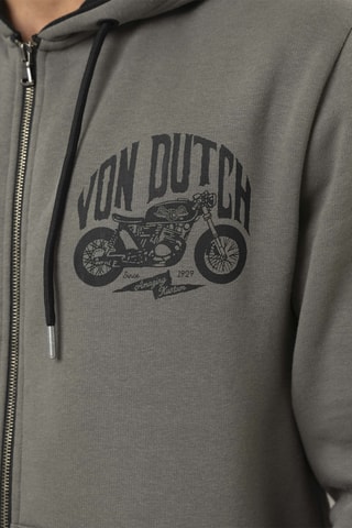 Sudadera con capucha - Gris oscuro y negro