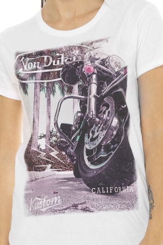 T-shirt regular - Blanc, bleu et violet
