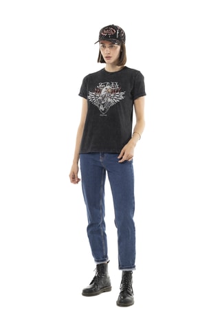 T-shirt - Noir, rose et blanc