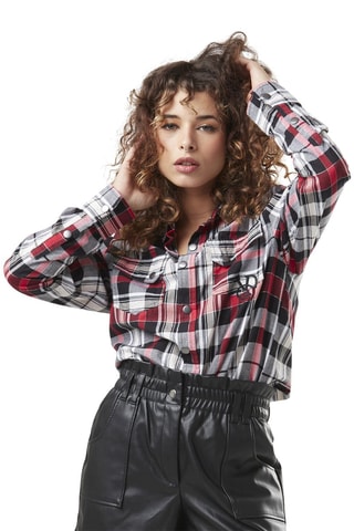 Chemise Woven Checks - Noir, blanc et rouge