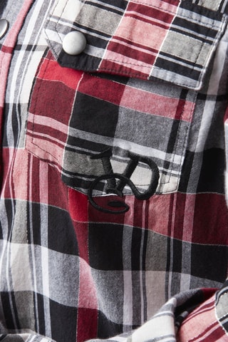 Chemise Woven Checks - Noir, blanc et rouge