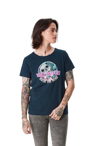 T-shirt Fleurs - Bleu