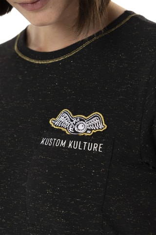 T-shirt regular - Noir, blanc et jaune
