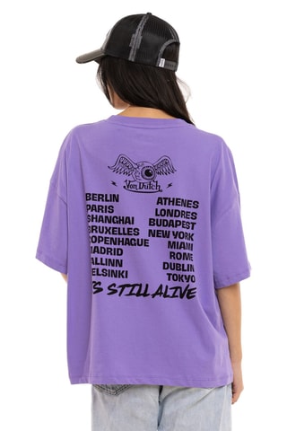 T-shirt oversize Vaness - Noir et violet