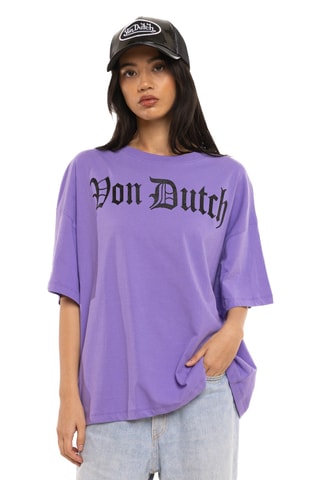 T-shirt oversize Vaness - Noir et violet