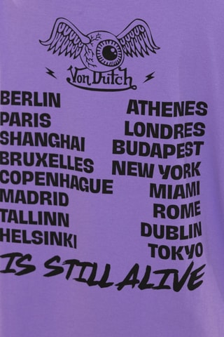 T-shirt oversize Vaness - Noir et violet