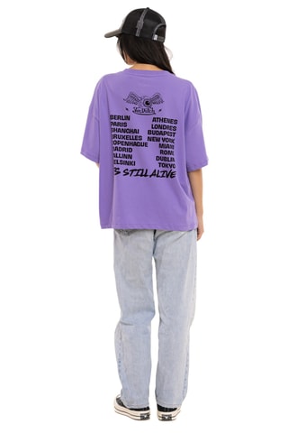 T-shirt oversize Vaness - Noir et violet