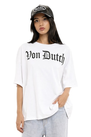 T-shirt oversize Vaness - Blanc et noir