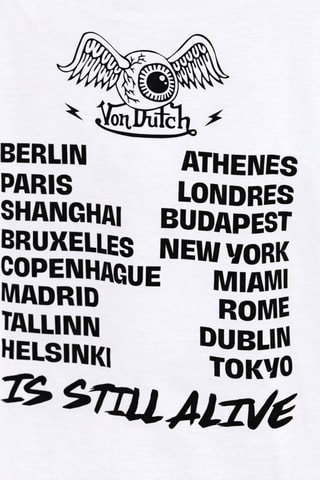 T-shirt oversize Vaness - Blanc et noir