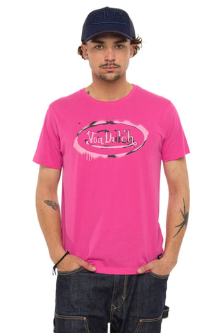 Camiseta regular fit Graph - Negro y rosa
