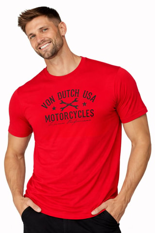 T-shirt regular Log5 - Noir et rouge