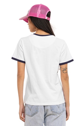 T-shirt regular Groovy - Blanc et rose
