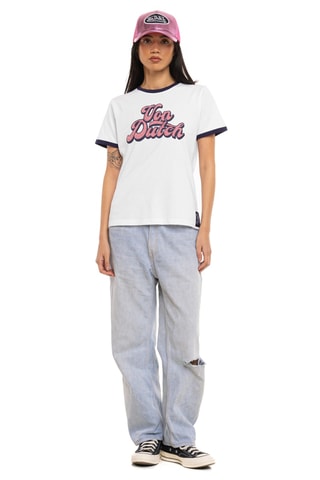 T-shirt regular Groovy - Blanc et rose
