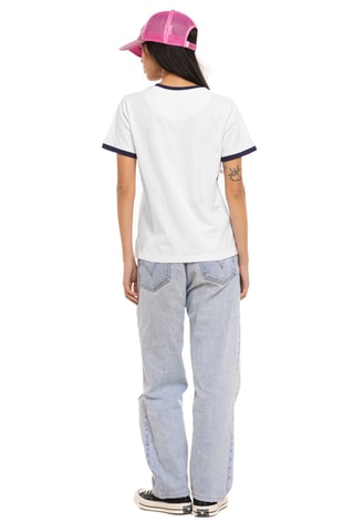 T-shirt regular Groovy - Blanc et rose
