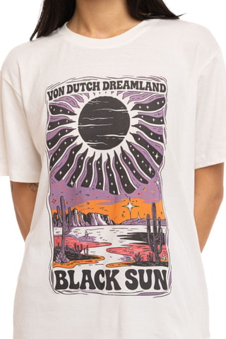 T-shirt oversize Sun - Blanc et violet