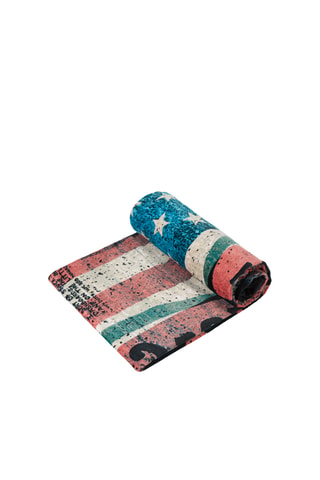 Toalla de playa Flag - Beige y negro